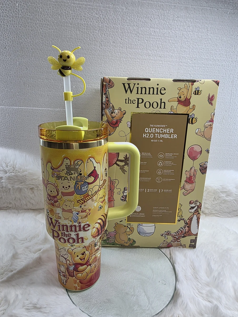 Yellow Stanley Insulated Quencher Tumbler with Handle
